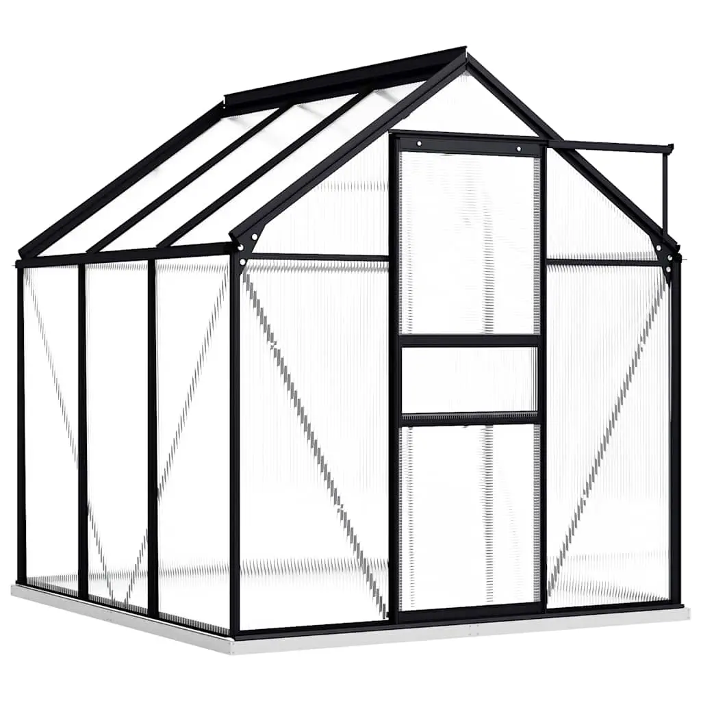 Greenhouse with Base Frame Anthracite Aluminium 3.61 m² 48215 - Home & Garden