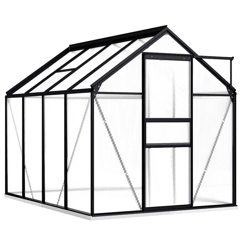 Greenhouse with Base Frame Anthracite Aluminium 4.75 m² 48216 - Home & Garden