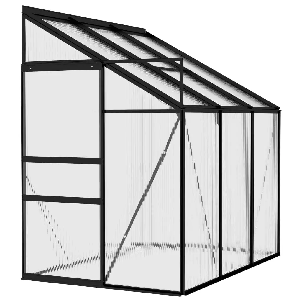 Greenhouse Anthracite Aluminium 3.8 m³ 49311 - Home & Garden