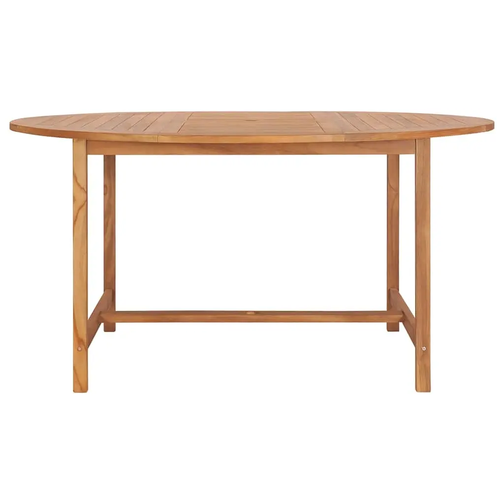 Garden Table 150x76 cm Solid Teak Wood 49007 - Furniture
