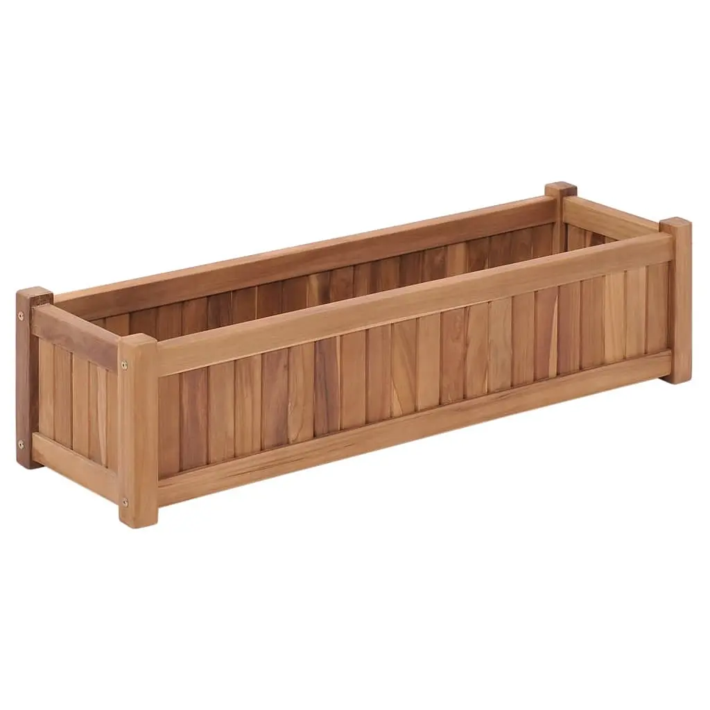 Raised Bed 100x30x25 cm Solid Teak Wood 48968 - Home & Garden
