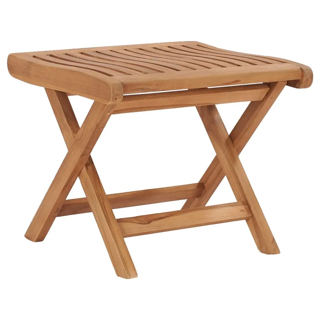 Folding Footrest 46.5x49x41.5 cm Solid Teak Wood 48981 - Furniture