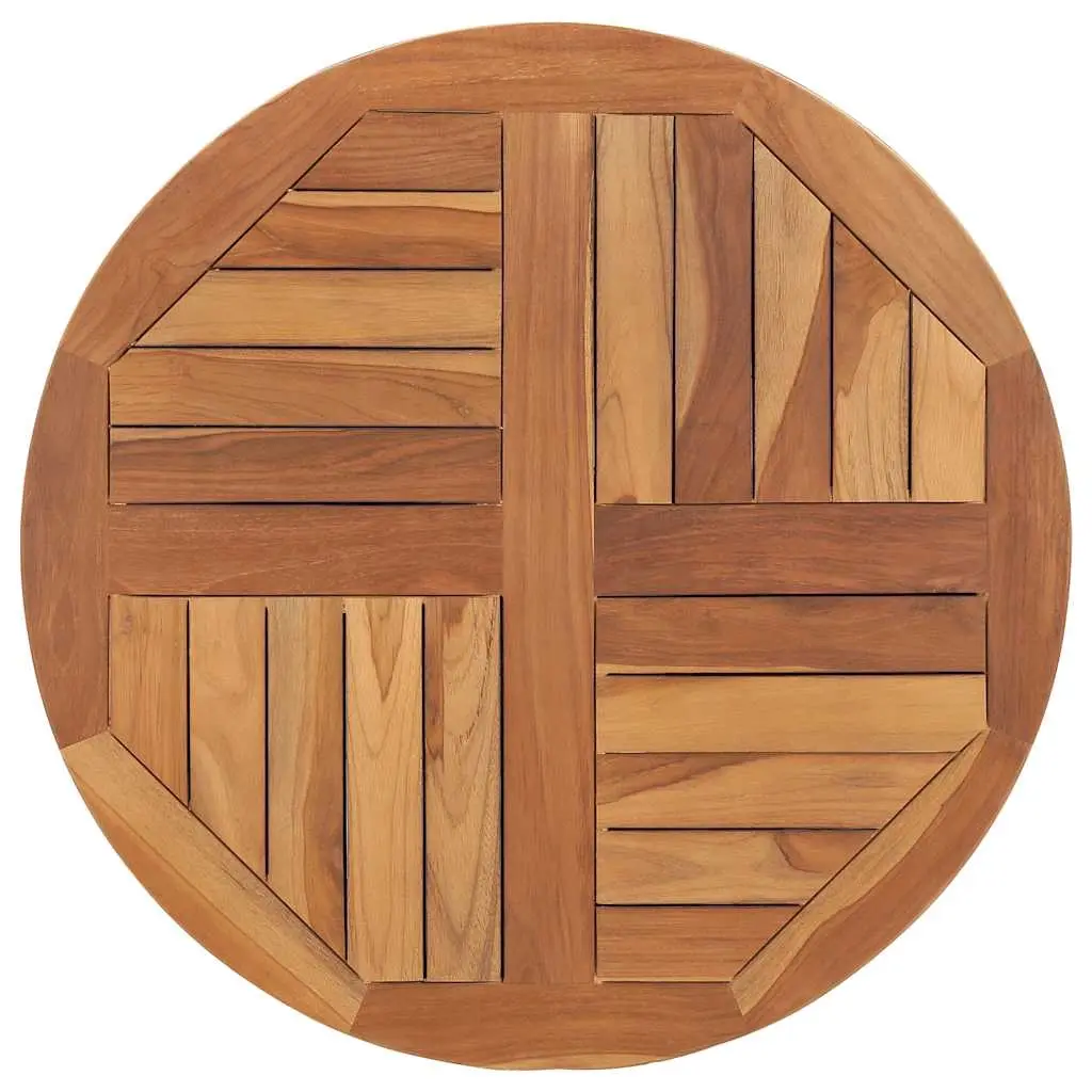 Table Top Solid Teak Wood Round 2.5 cm 70 cm 48985 - Furniture