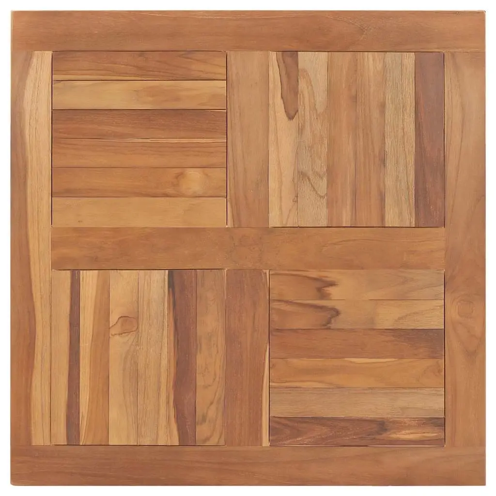 Table Top Solid Teak Wood Square 80x80x2.5 cm 48990 - Furniture