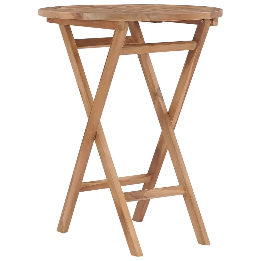 Folding Garden Table 60 cm Solid Teak Wood 48993 - Furniture