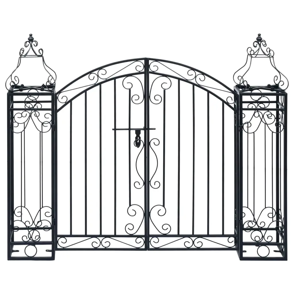 Ornamental Garden Gate Wrought Iron 122x20.5x100 cm 49419 - Home & Garden