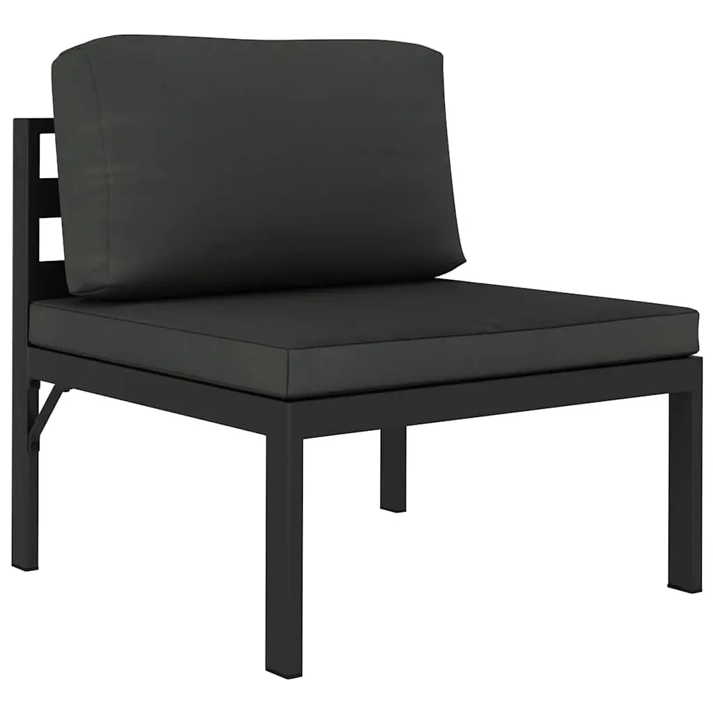 Sectional Middle Sofa with Cushions Aluminium Anthracite 49240 - Furniture