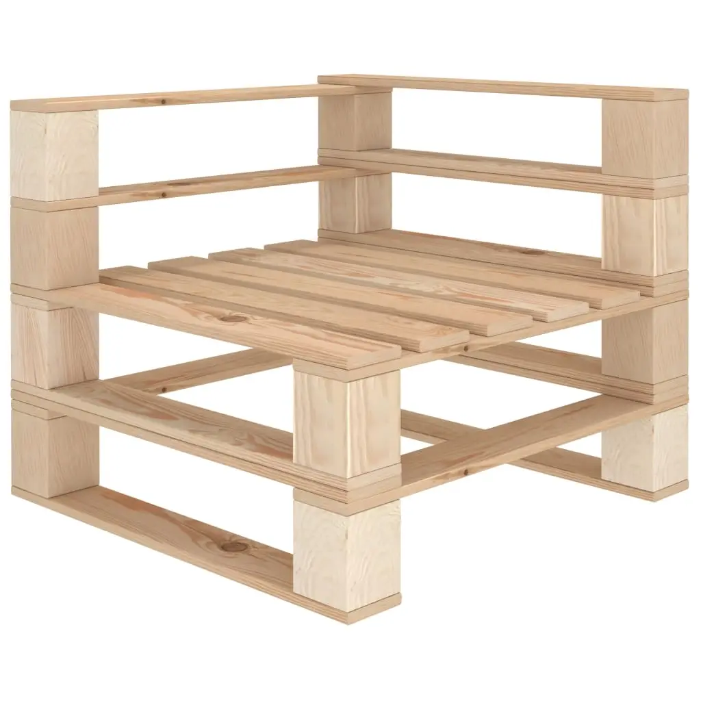 Garden Pallet Corner Sofa Wood 49328 - Furniture