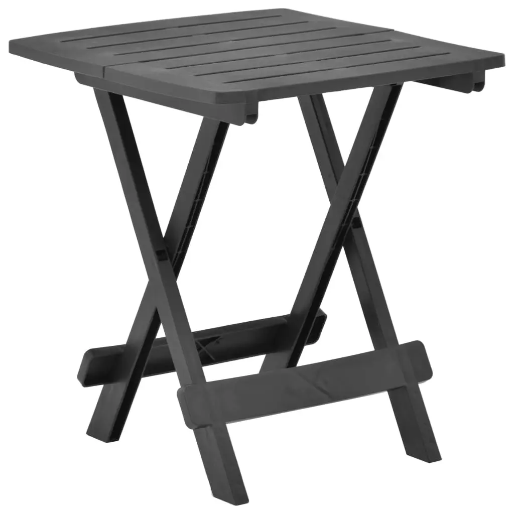 Folding Garden Table Anthracite 45x43x50 cm Plastic 48810 - Furniture