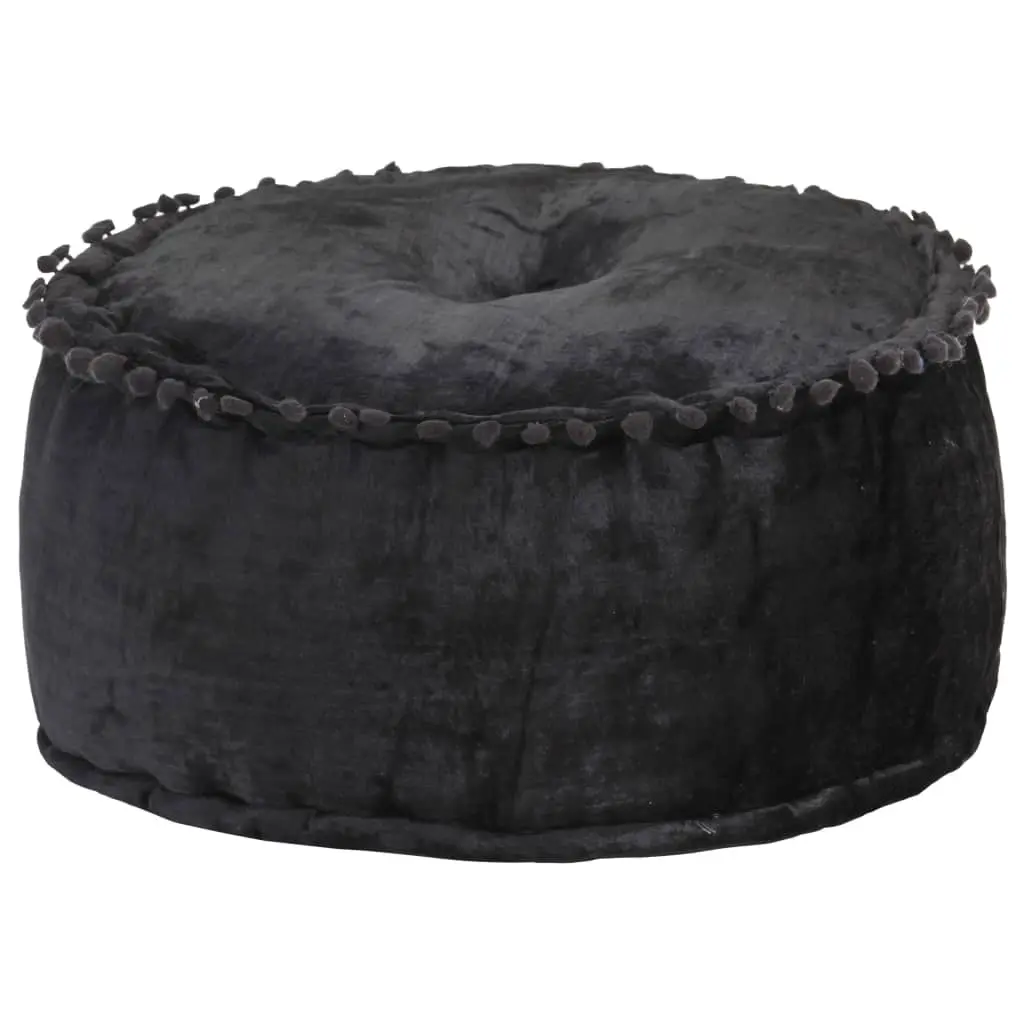 Round Pouffe Velvet 40x20 cm Anthracite 287565 - Furniture