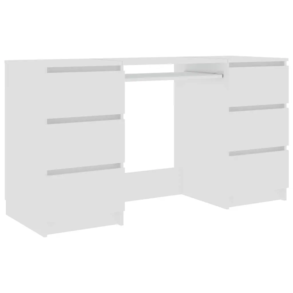 Writing Desk White 140x50x77 cm Engineered Wood 800810 - Save up to 70% Off Office Furniture Specials