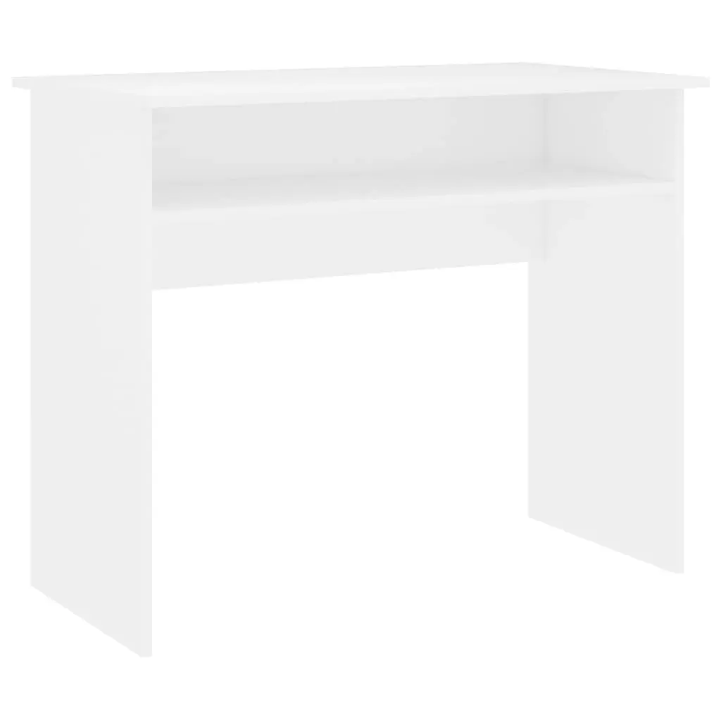 Desk White 90x50x74 cm Engineered Wood 801170 - Furniture