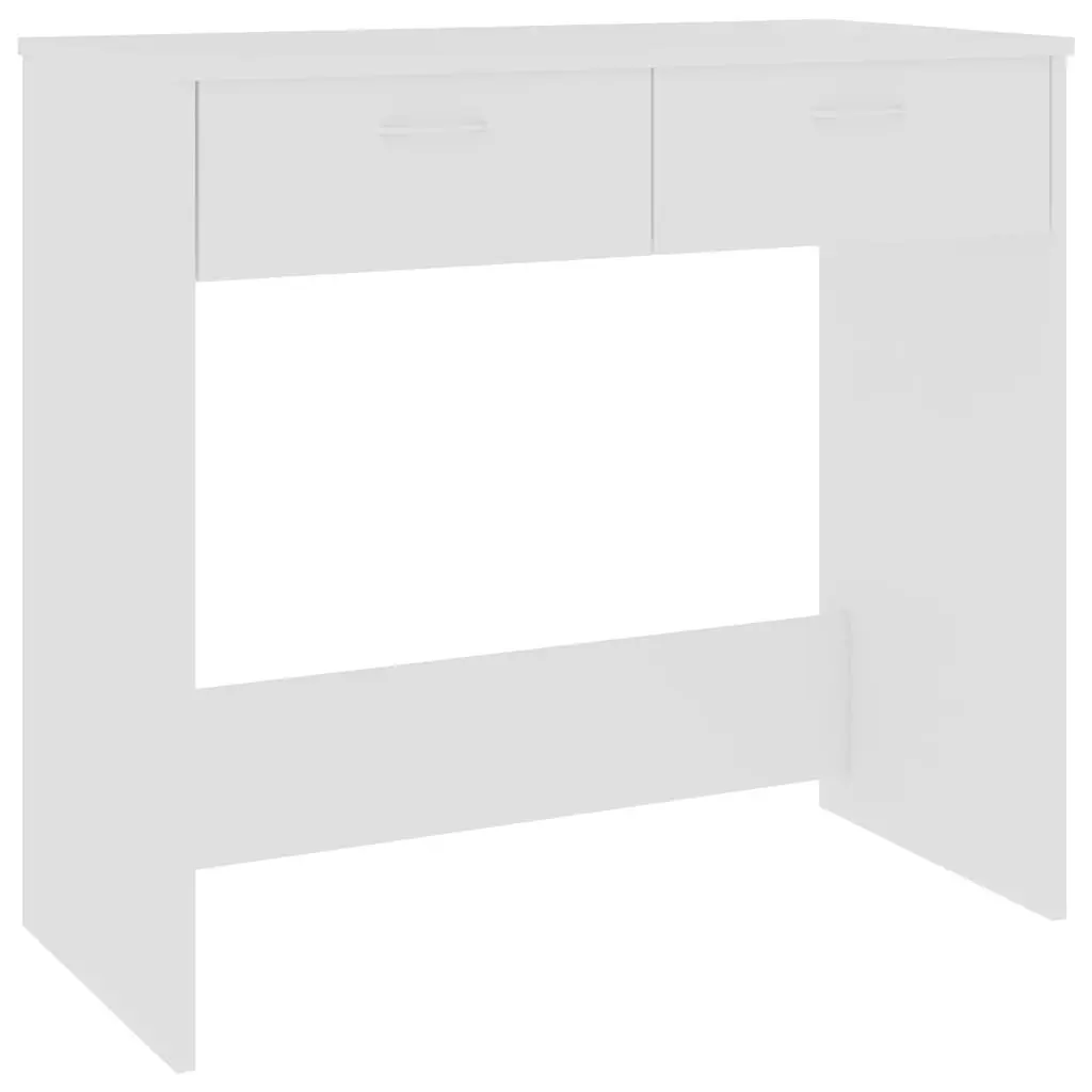 Desk White 80x40x75 cm Engineered Wood 801355 - Furniture