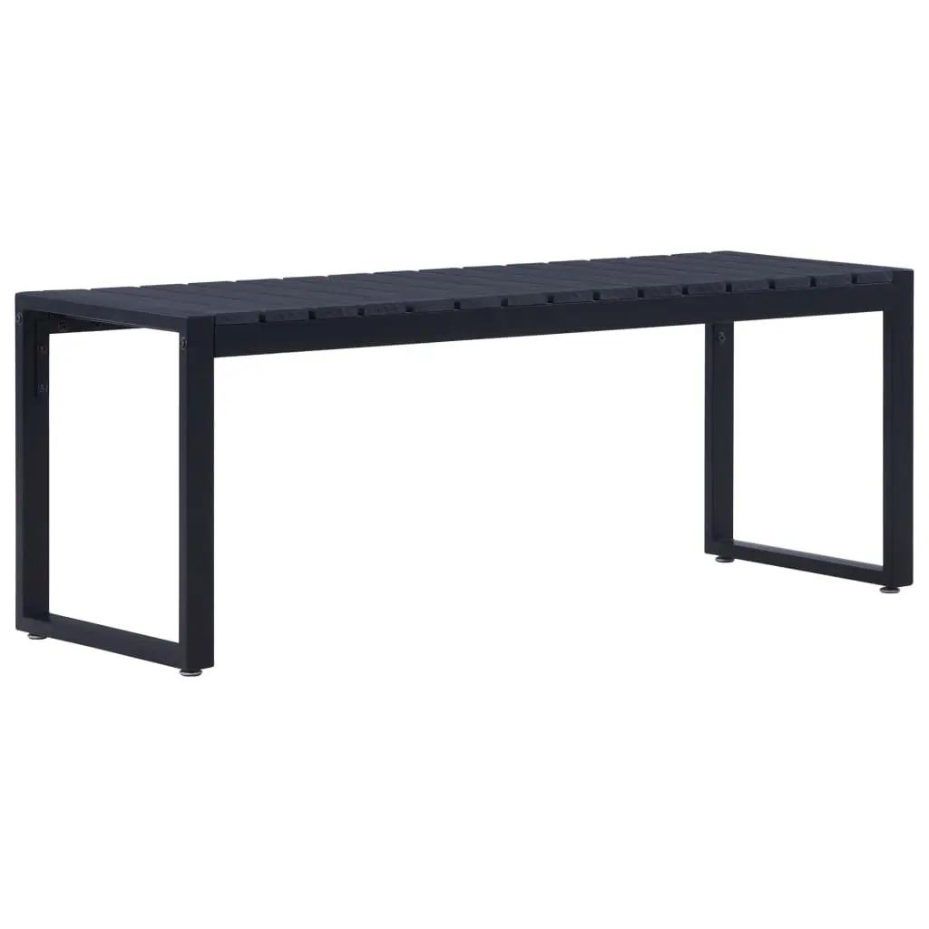 Garden Bench 120.5 cm PS Board Black 49492 - Furniture