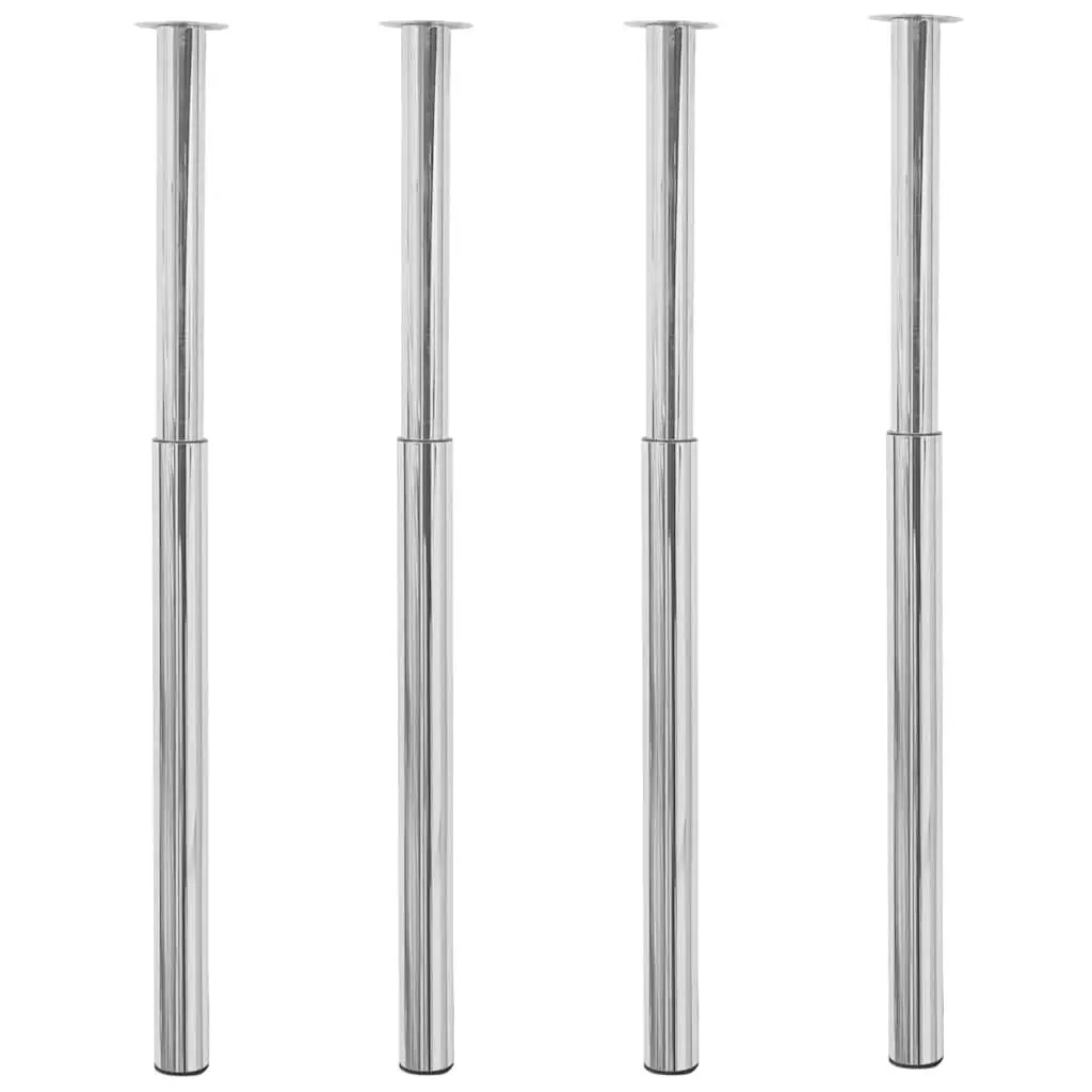 Telescopic Table Legs 4 pcs Chrome 710 mm-1100 mm 3051486
