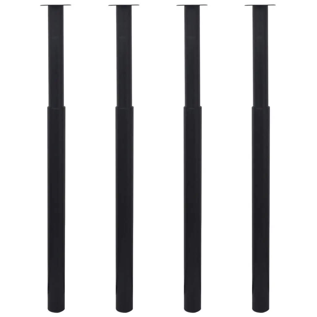 Telescopic Table Legs 4 pcs Black 710 mm-1100 mm 3051488