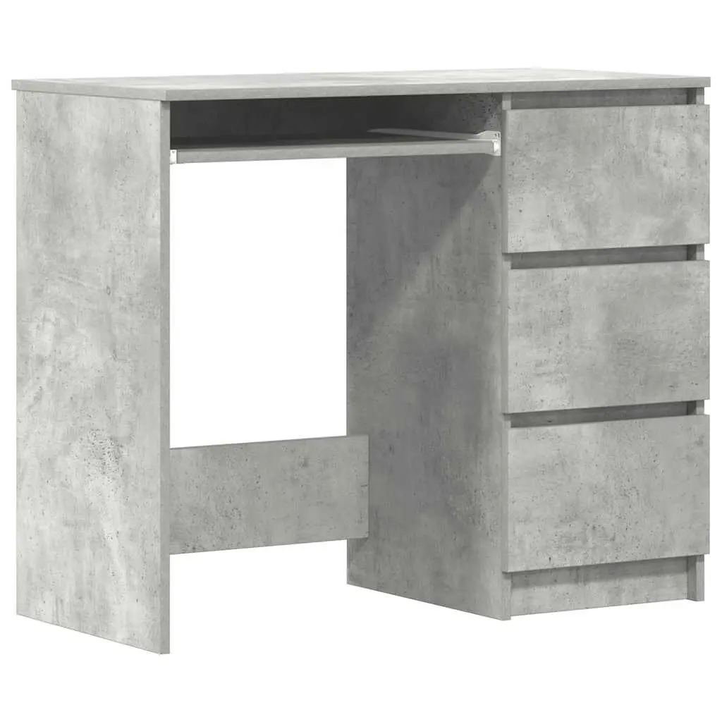 Desk Concrete Grey 90x45x76 cm Engineered Wood 801377 - Furniture