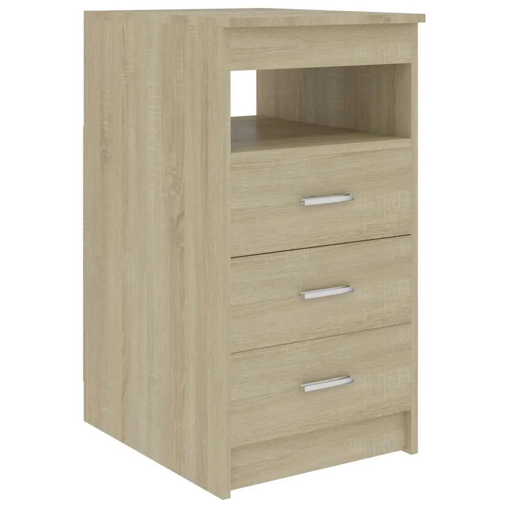 Drawer Cabinet Sonoma Oak 40x50x76 cm Engineered Wood 801808 - Furniture