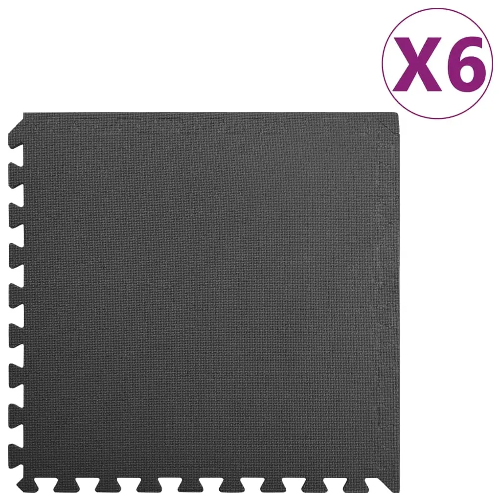 Floor Mats 6 pcs 2.16 m² EVA Foam Black 92461 - Sports & Outdoor