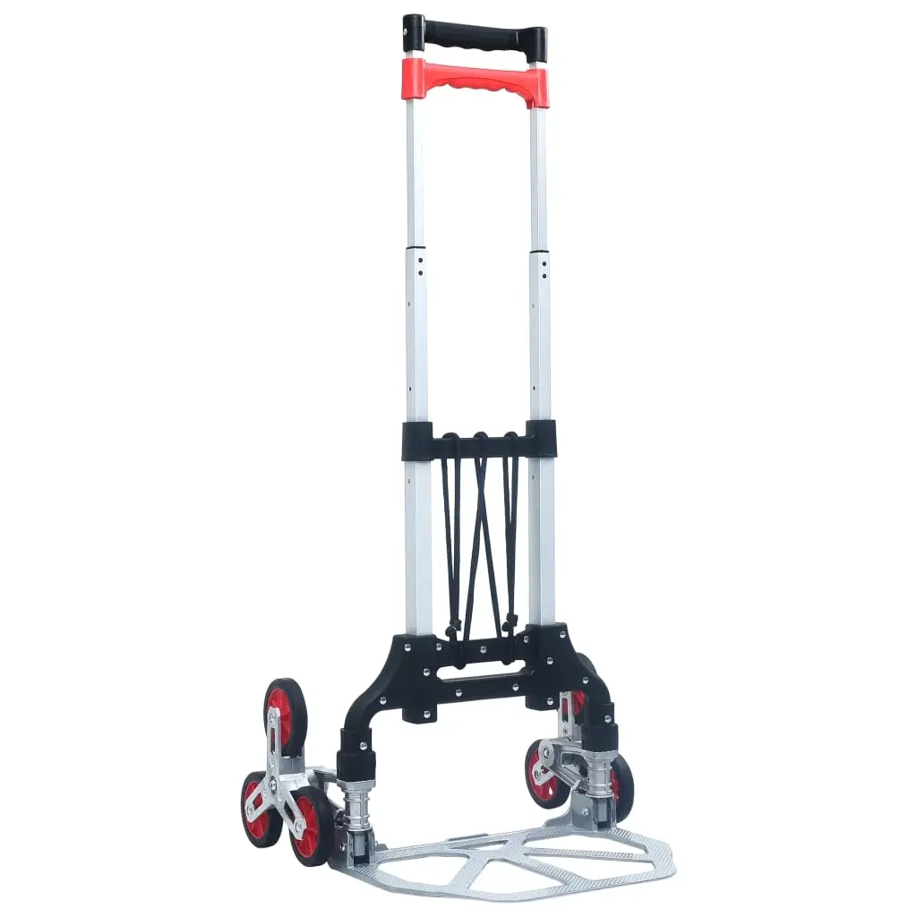 Foldable Stair Transport Trolley 70 kg Aluminium Silver 146445 - Hardware