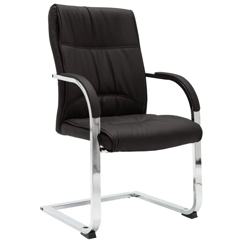 Cantilever Office Chair Black Faux Leather 289341 - Save up to 70% Off Office Furniture Specials