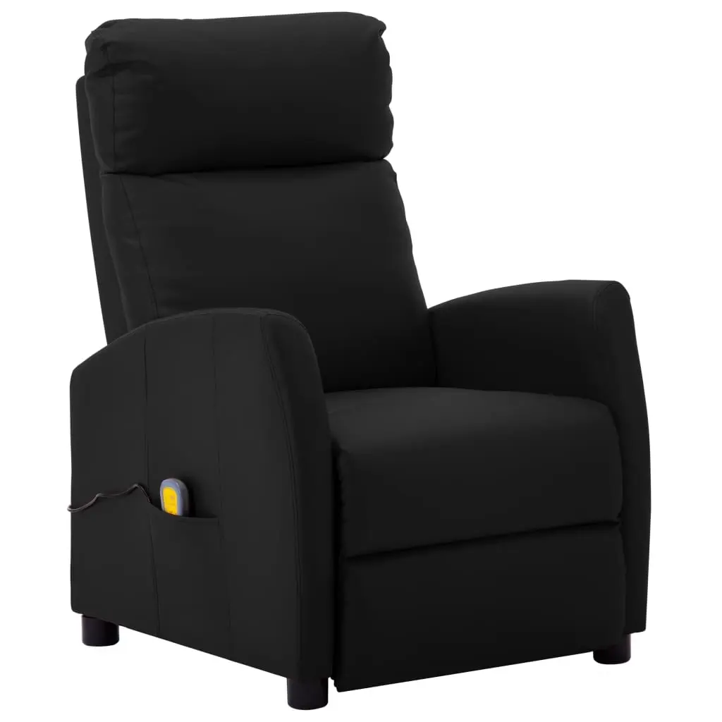 Massage Chair Black Faux Leather 289723 - Furniture