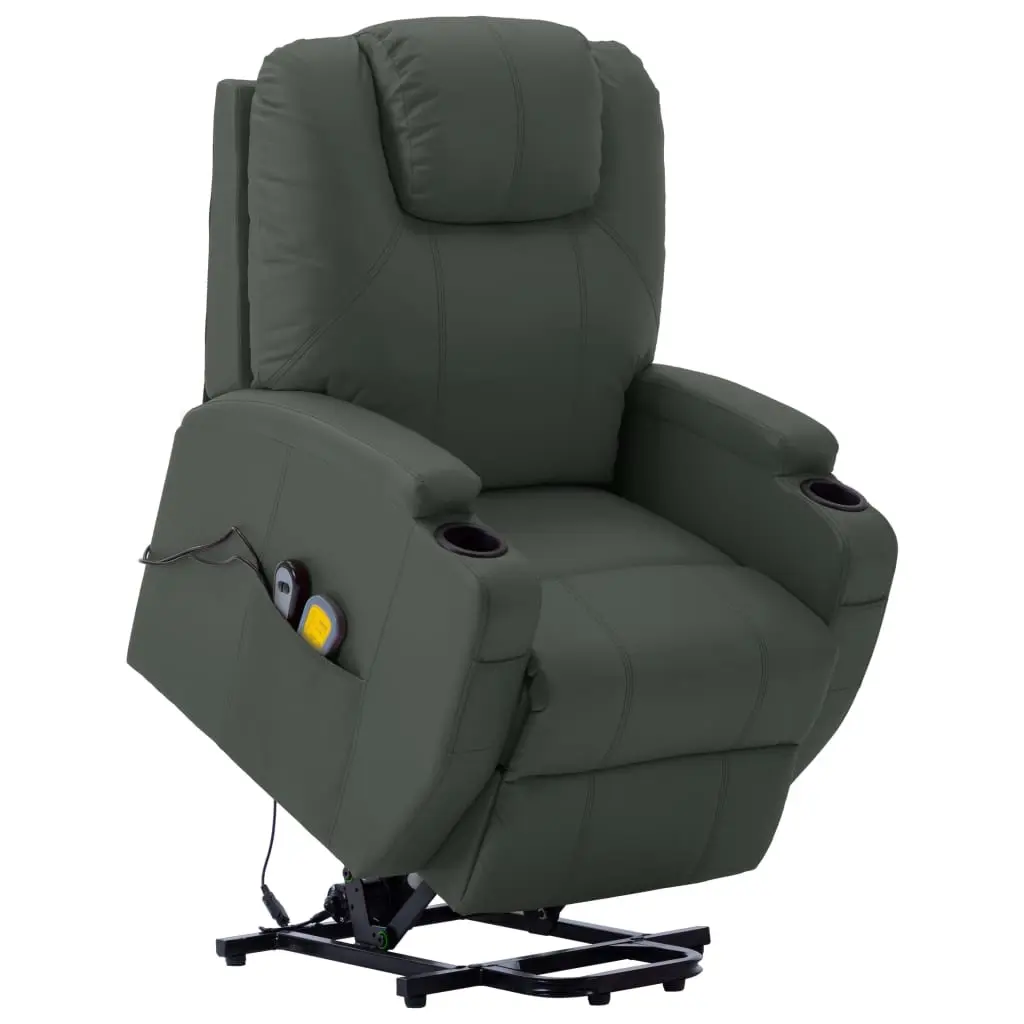 Stand up Massage Chair Anthracite Faux Leather 289760 - Furniture