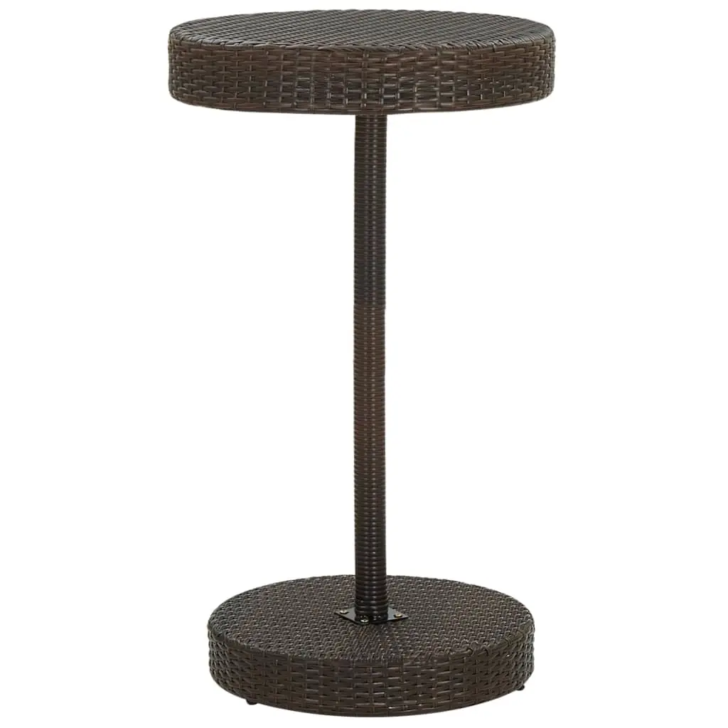 Garden Table Brown 60.5x106 cm Poly Rattan 45855 - Furniture