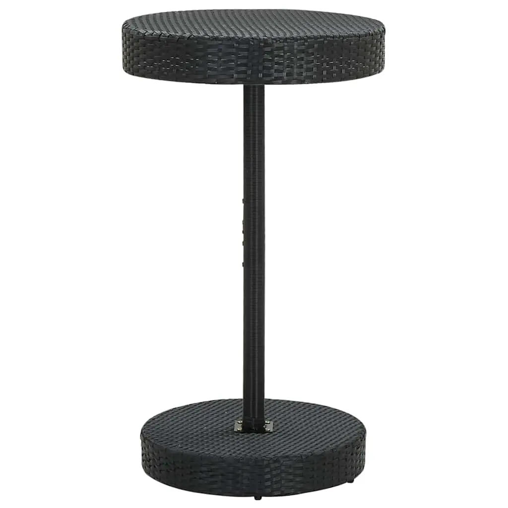 Garden Table Black 60.5x106 cm Poly Rattan 45856 - Furniture