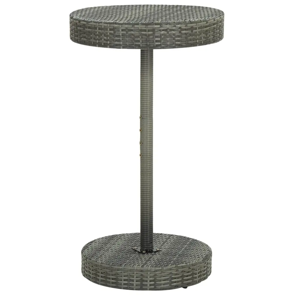 Garden Table Grey 60.5x106 cm Poly Rattan 45857 - Furniture