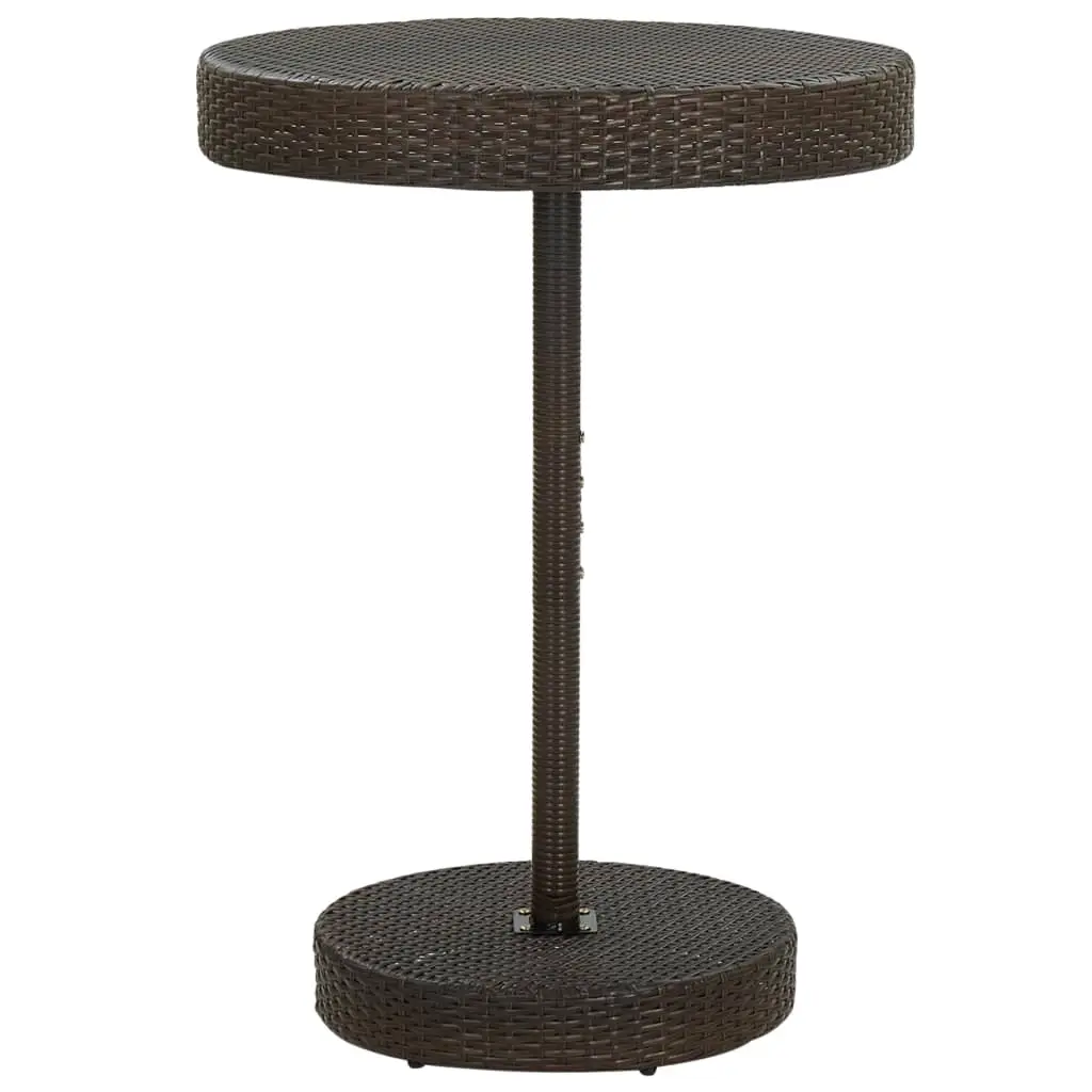 Garden Table Brown 75.5x106 cm Poly Rattan 45858 - Furniture