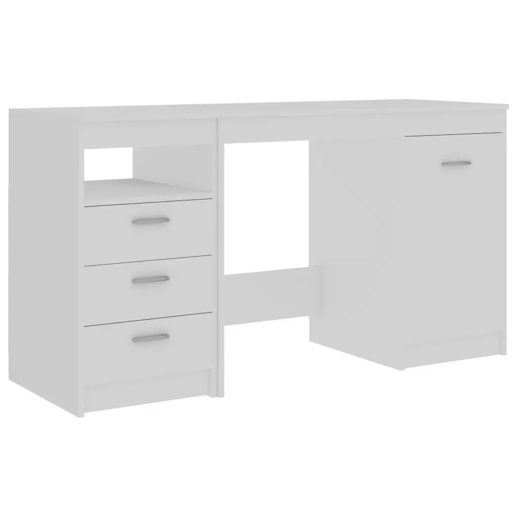 Desk White 140x50x76 cm Engineered Wood 3054780 - Furniture