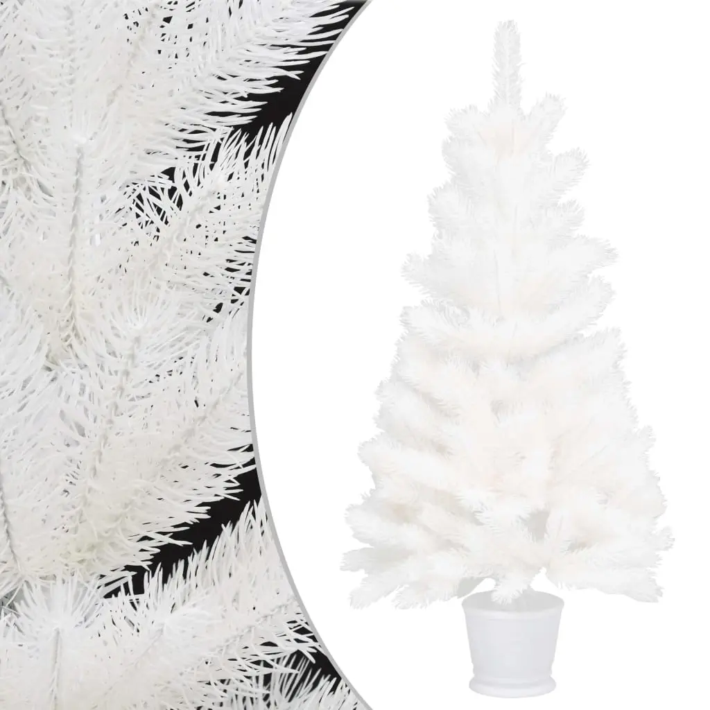 Artificial Christmas Tree Lifelike Needles White 90 cm 321020 - Up to 60% Off Christmas Decoration Specials