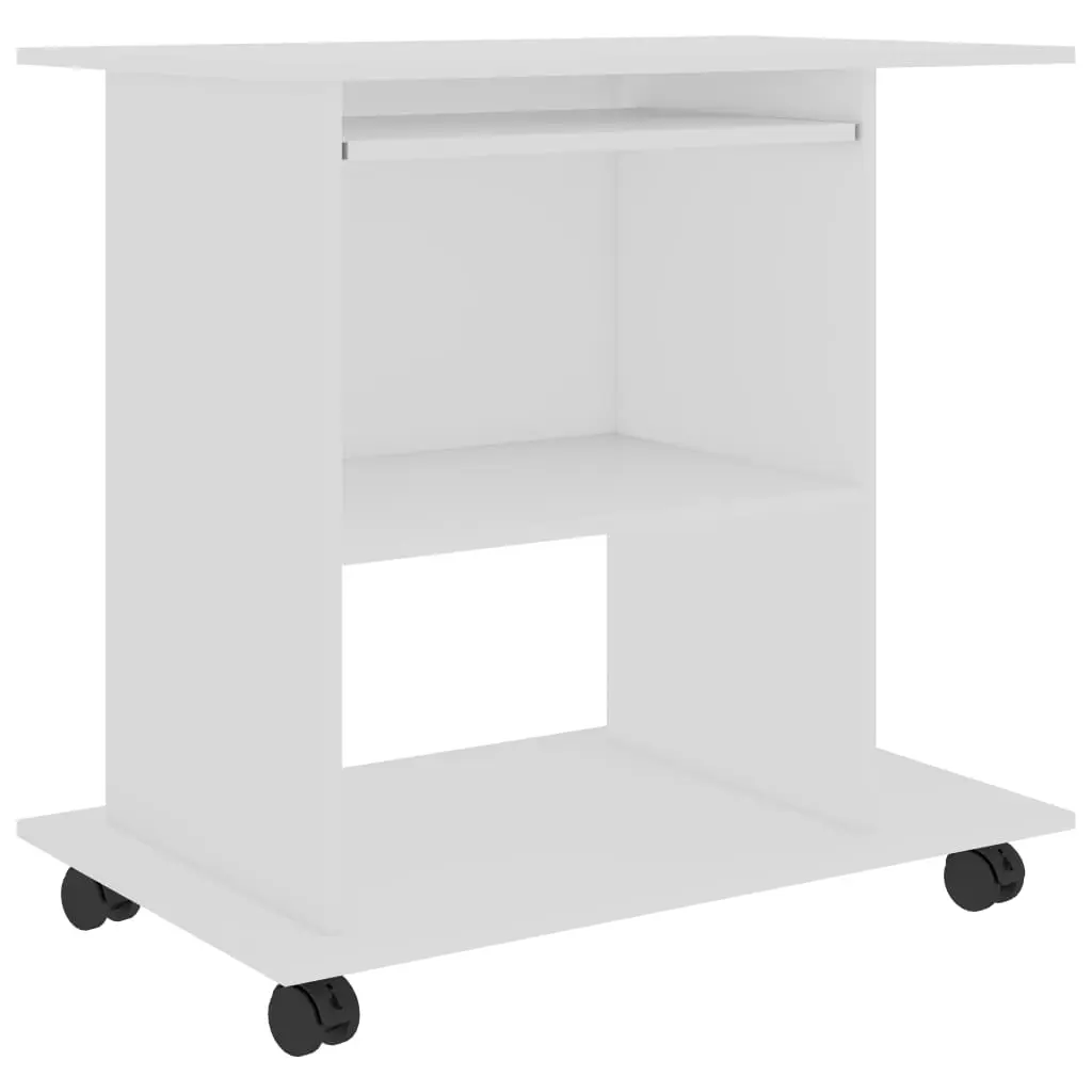 Computer Desk White 80x50x75 cm Engineered Wood 802894 - Furniture