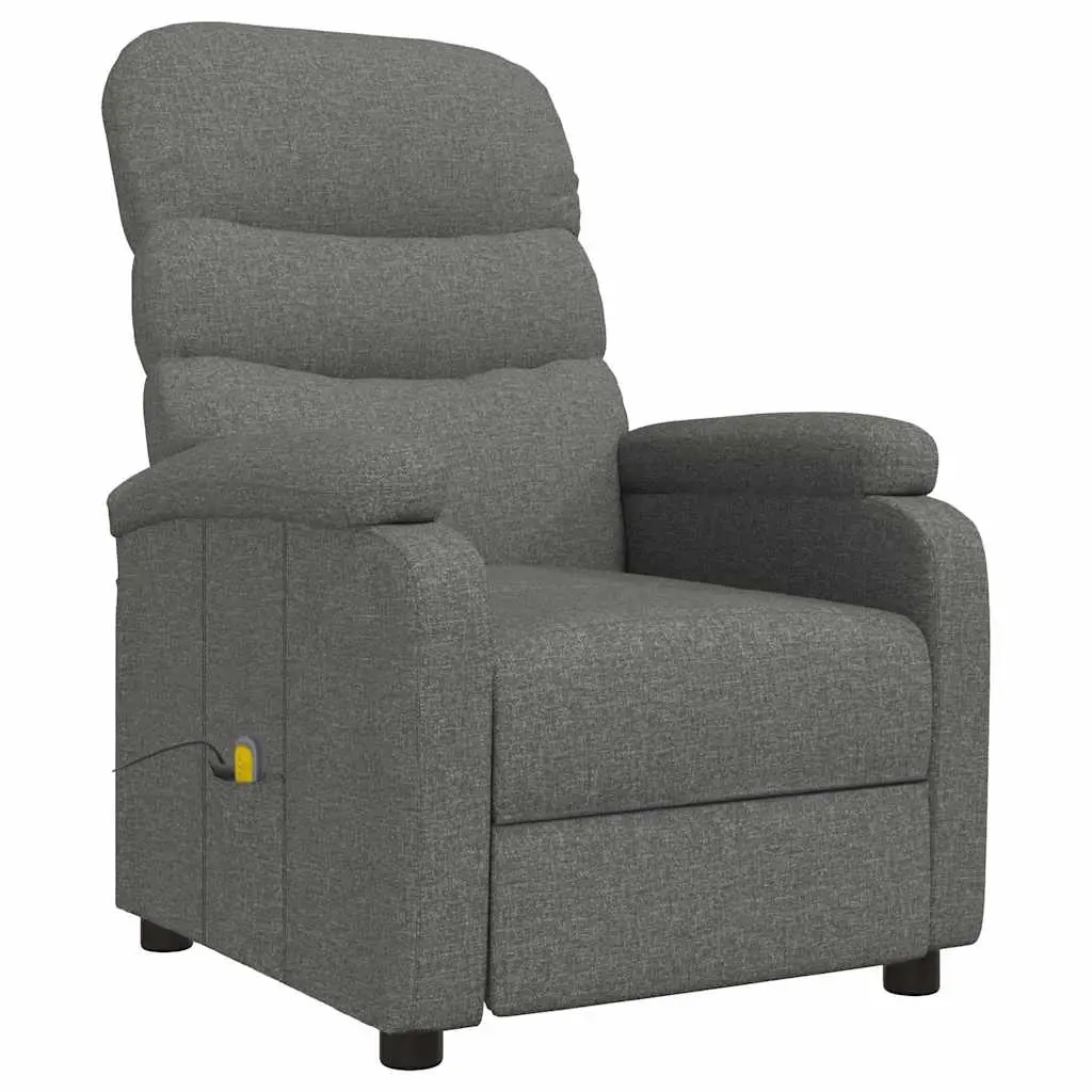 Massage Chair Dark Grey Fabric 321227 - Furniture