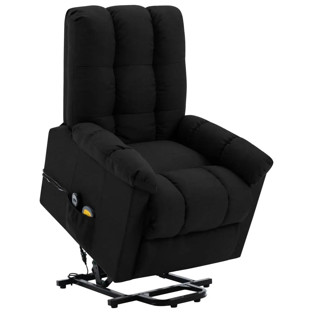 Stand up Massage Chair Black Fabric 321392 - Furniture
