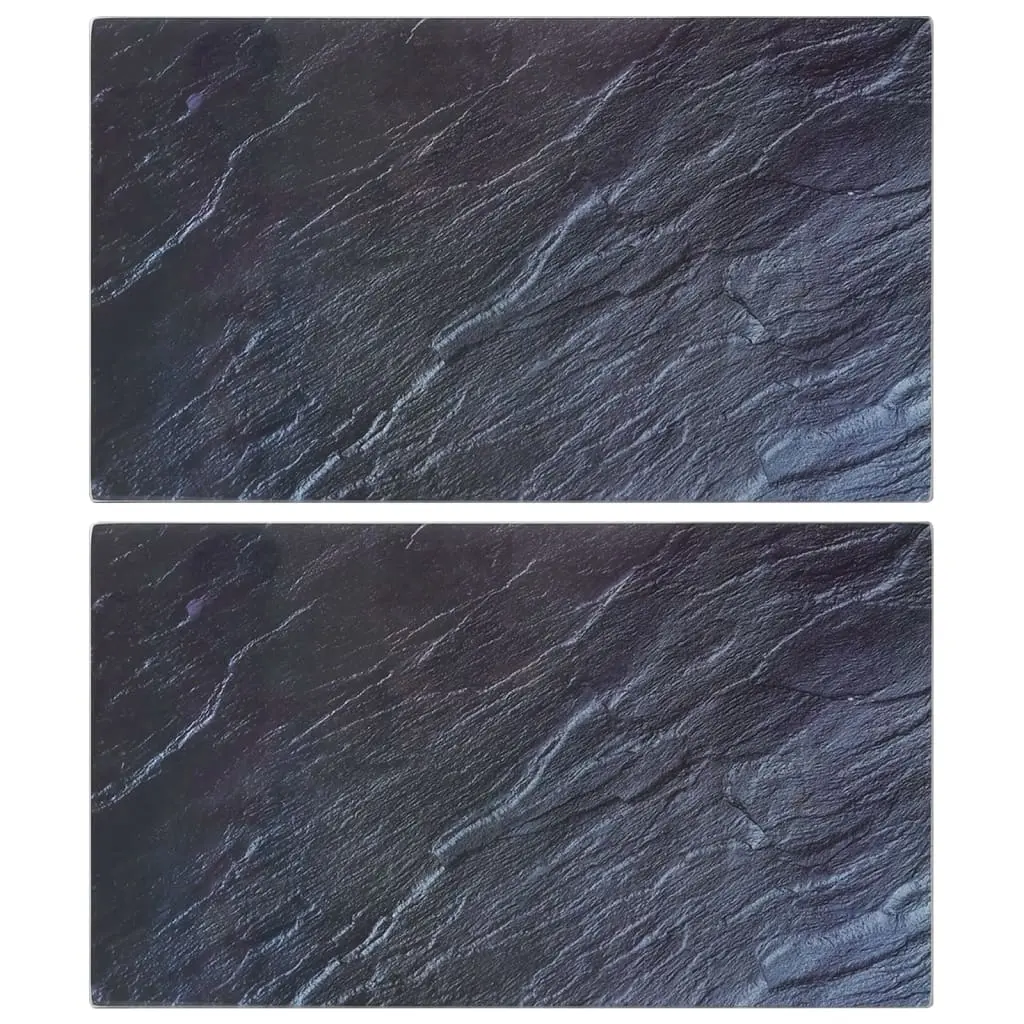 Chopping Boards 2 pcs with Natural Stone Pattern Tempered Glass 322288 - Home & Garden