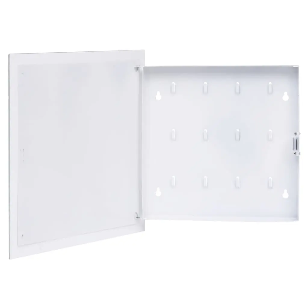 Key Box with Magnetic Board White 35x35x4cm 322776 - Home & Garden