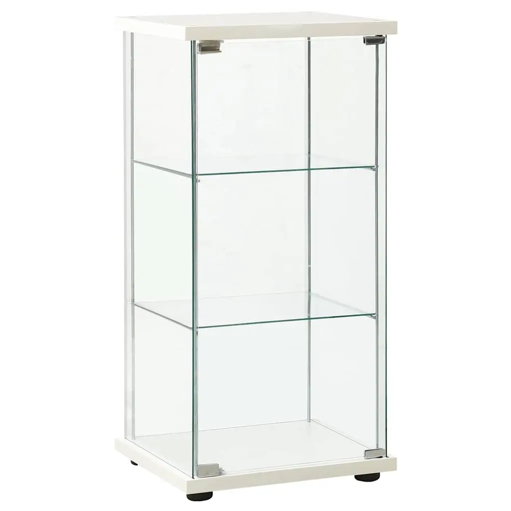 Storage Cabinet Tempered Glass White 322797 - Furniture
