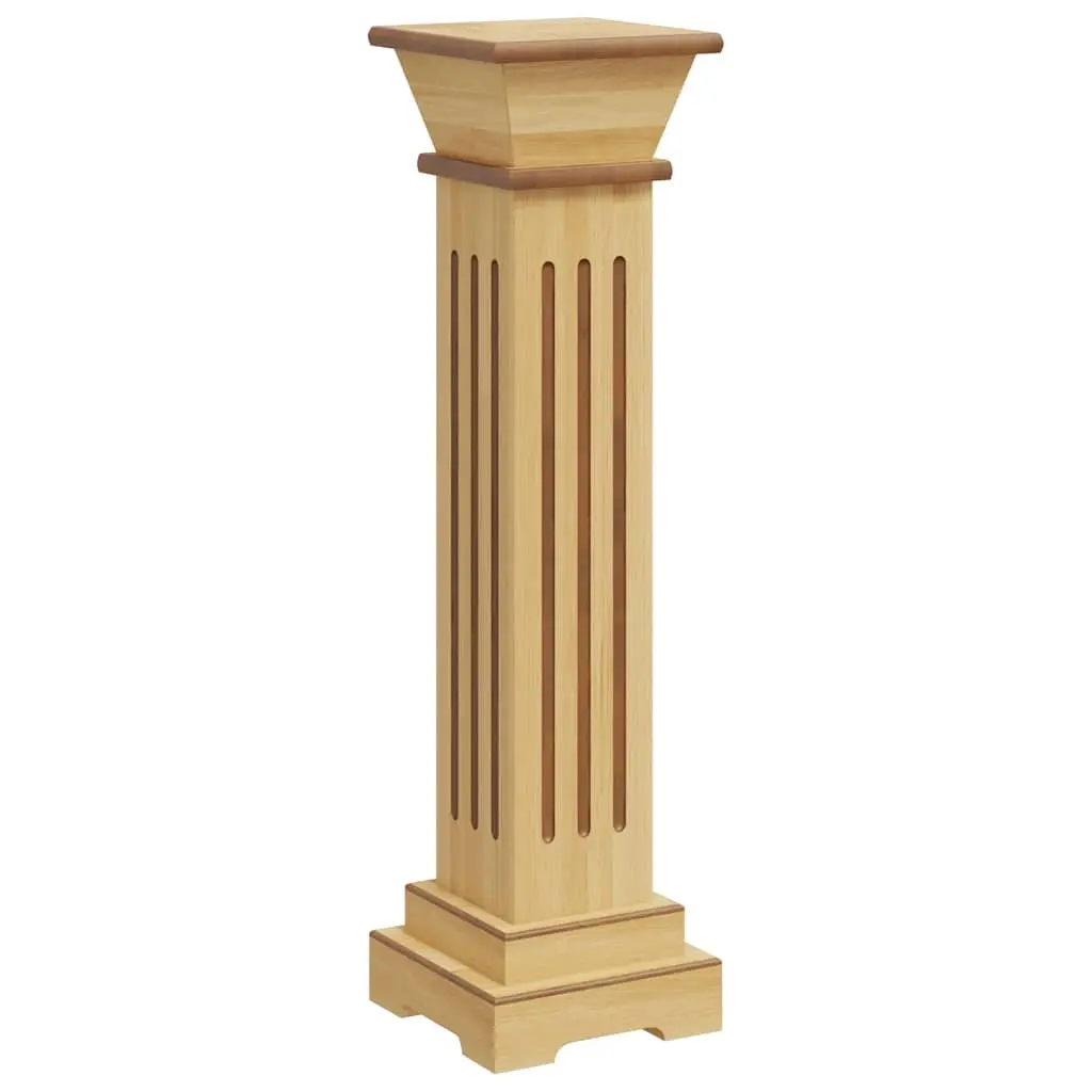 Classic Square Pillar Plant Stand Light Wood 17x17x66 cm MDF 323968 - Home & Garden