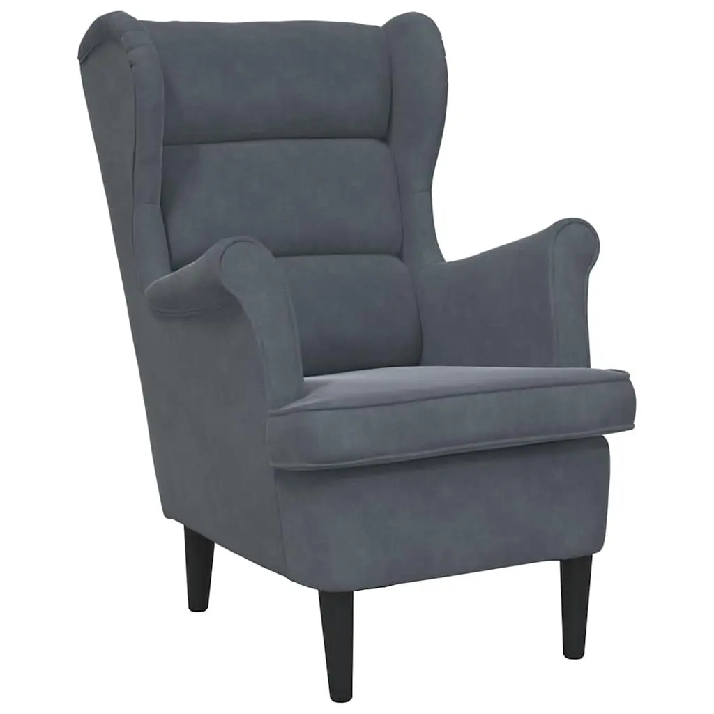 Armchair Dark Grey Velvet 324060 - Furniture