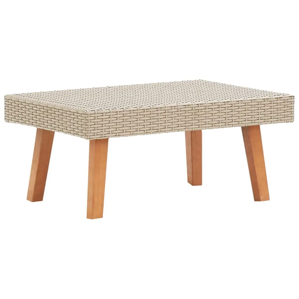 Garden Coffee Table Poly Rattan Beige 310221 - Furniture