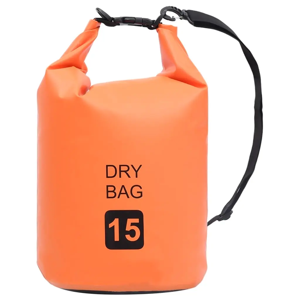 Dry Bag Orange 15 L PVC 92789 - Sports & Outdoor