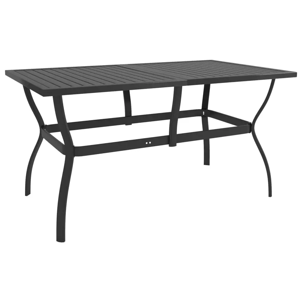 Garden Table Anthracite 140x80x72 cm Steel 312169 - Furniture