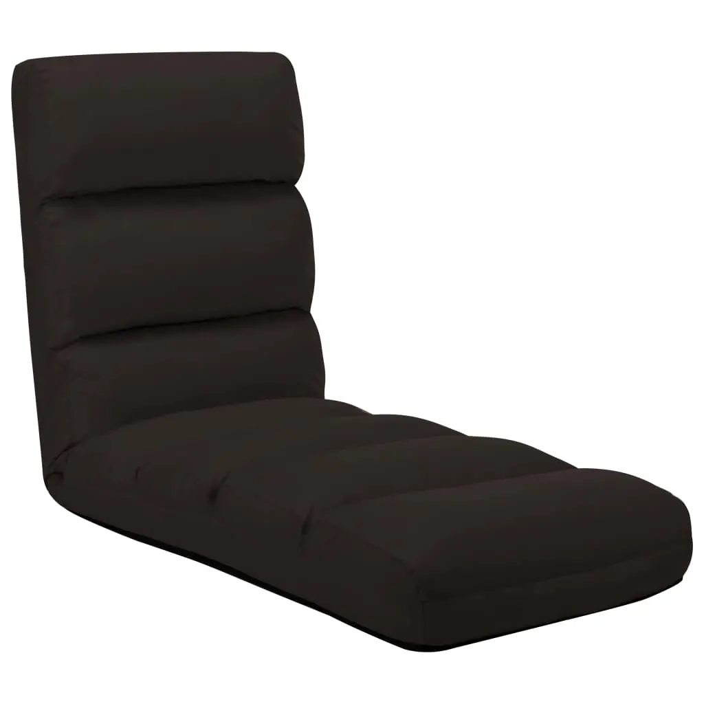 Folding Floor Chair Brown Faux Leather 325247 - Furniture