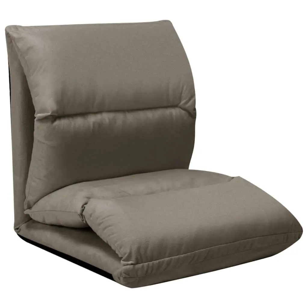Folding Floor Chair Dark Grey Microfibre 325261 - Furniture