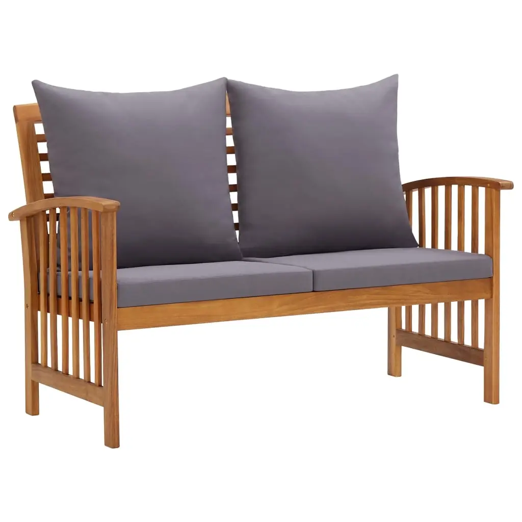 Garden Bench with Cushions 119 cm Solid Acacia Wood 310261 - Furniture