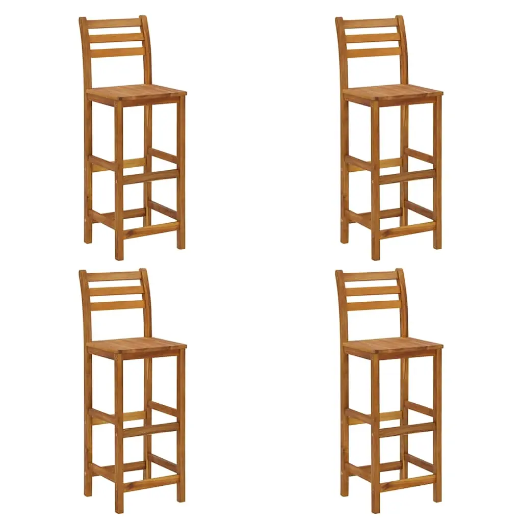Bar Stools 4 pcs Solid Acacia Wood 310286 - Furniture