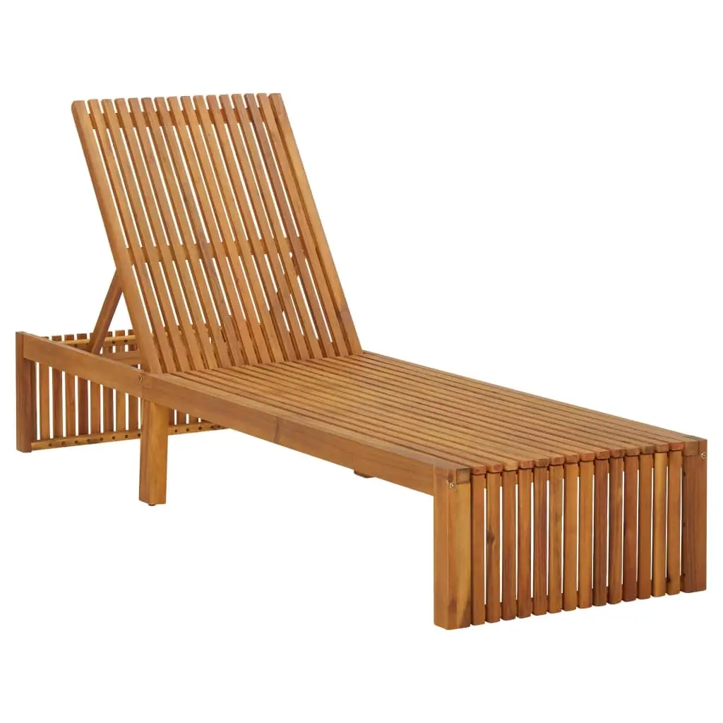 Sun Lounger Solid Acacia Wood 310317 - Furniture