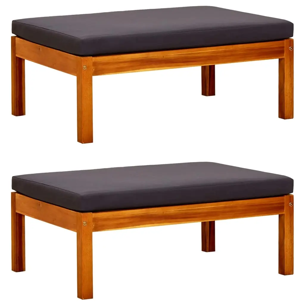 Garden Footrests 2 pcs Solid Acacia Wood 310324 - Furniture